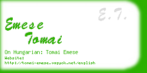 emese tomai business card